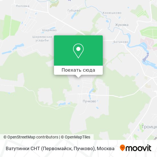 Карта Ватутинки СНТ (Первомайск, Пучково)