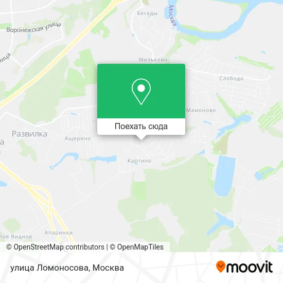 Карта улица Ломоносова