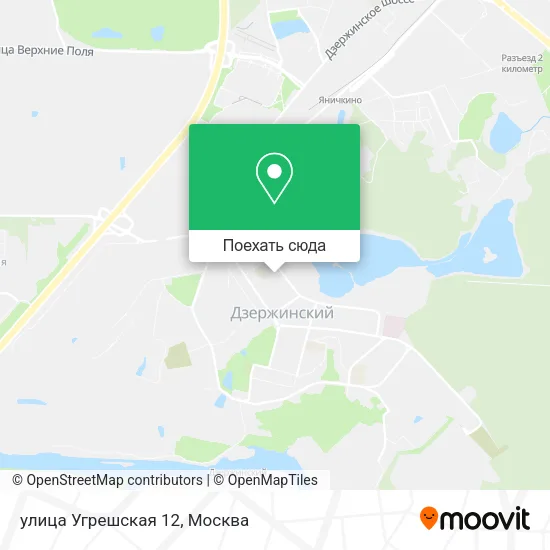 Карта улица Угрешская 12