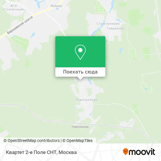 Карта Квартет 2-е Поле СНТ