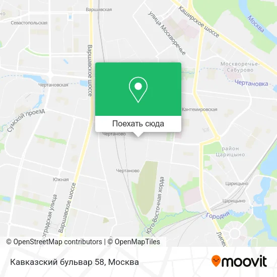 Карта Кавказский бульвар 58