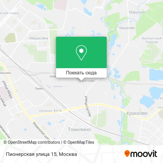 Карта Пионерская улица 15