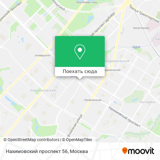 Карта Нахимовский проспект 56