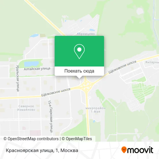 Карта Красноярская улица, 1