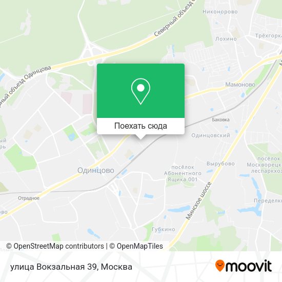 Карта улица Вокзальная 39