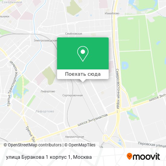 Карта улица Буракова 1 корпус 1