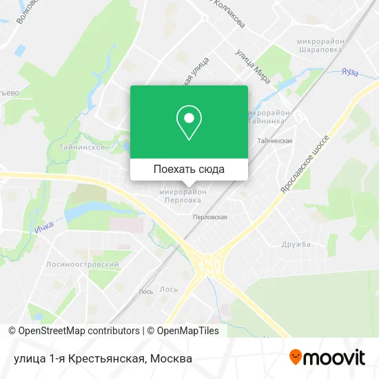 Карта улица 1-я Крестьянская
