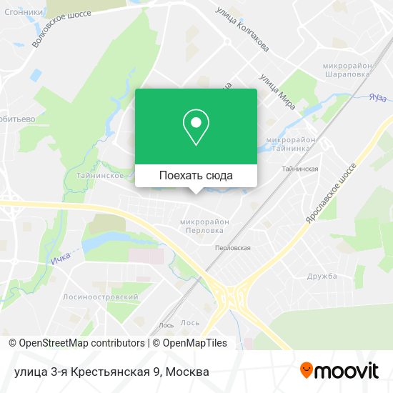 Карта улица 3-я Крестьянская 9