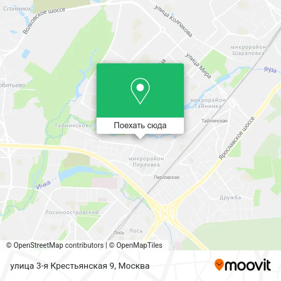Карта улица 3-я Крестьянская 9