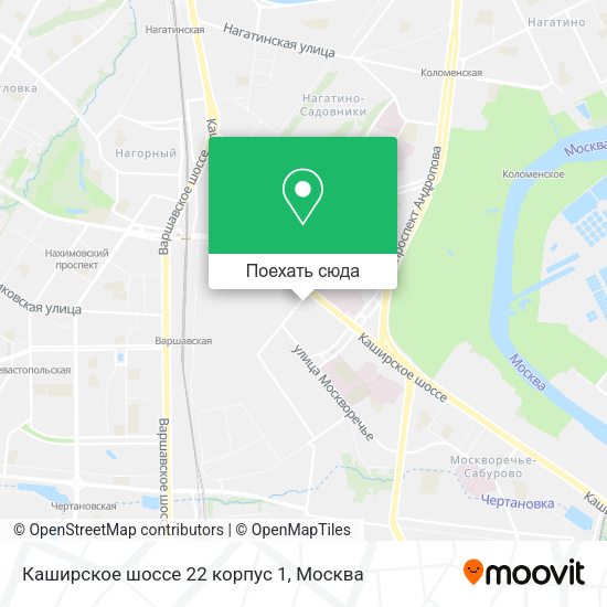 Карта Каширское шоссе 22 корпус 1