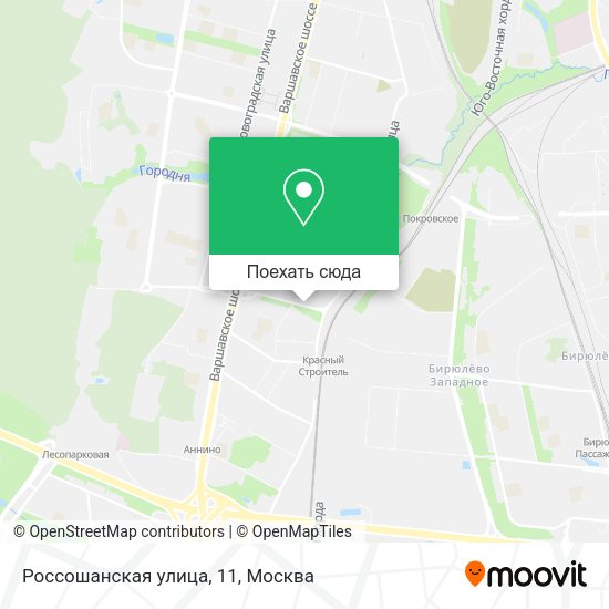 Карта Россошанская улица, 11
