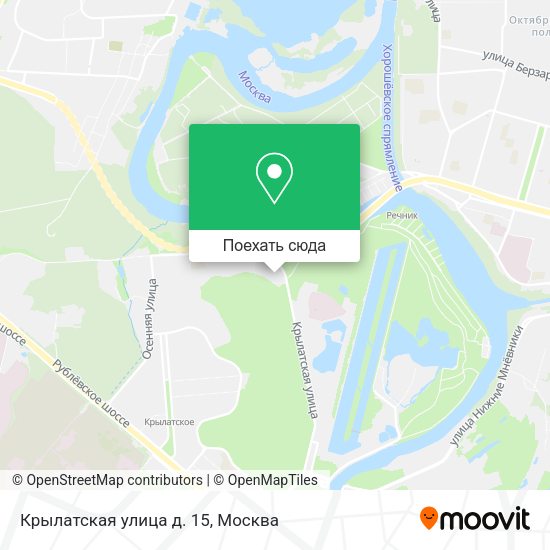 Карта Крылатская улица д. 15