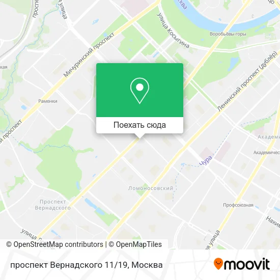 Карта проспект Вернадского 11/19