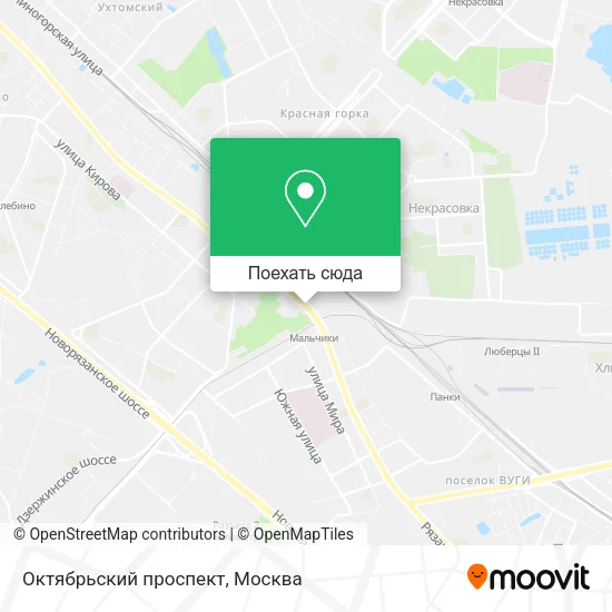 Карта Октябрьский проспект