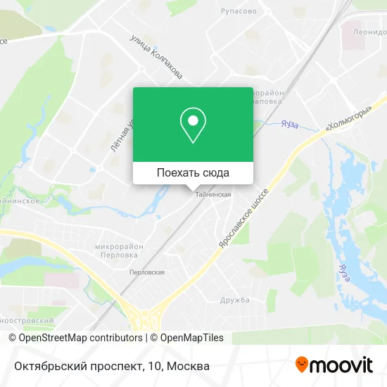 Карта Октябрьский проспект, 10