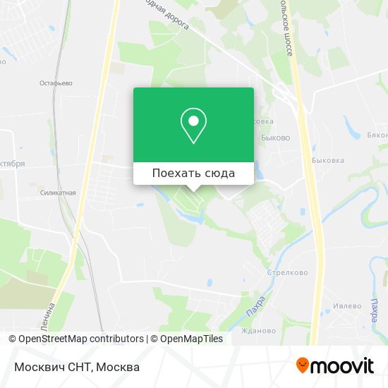 Карта Москвич СНТ