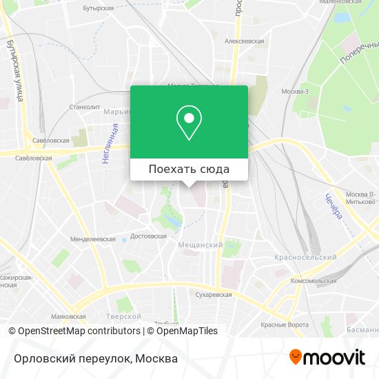 Карта Орловский переулок