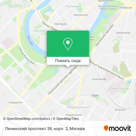 Карта Ленинский проспект 38, корп. 2