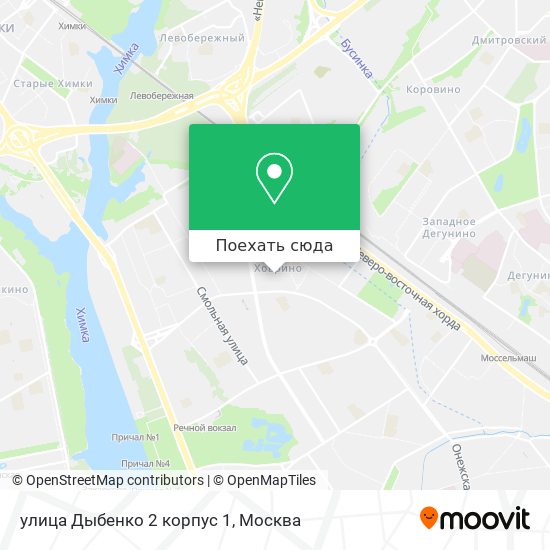 Карта улица Дыбенко 2 корпус 1