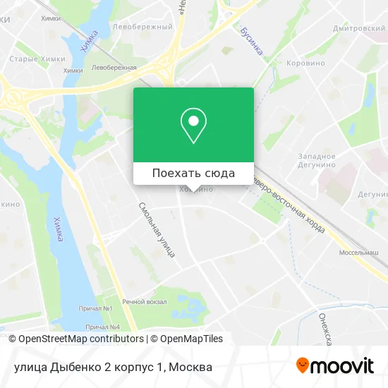 Карта улица Дыбенко 2 корпус 1