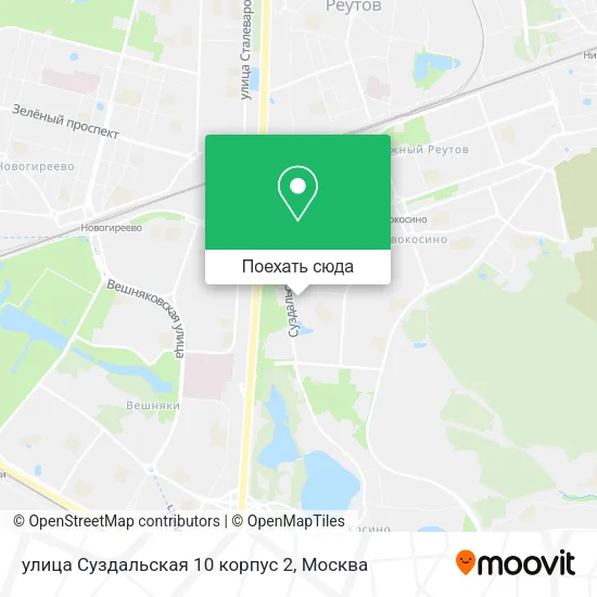 Карта улица Суздальская 10 корпус 2