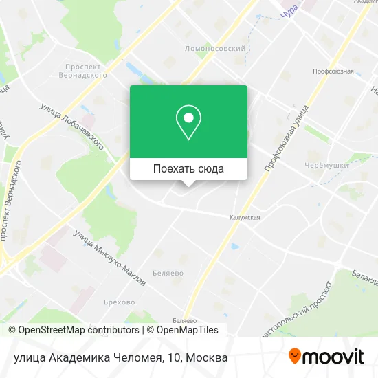 Карта улица Академика Челомея, 10