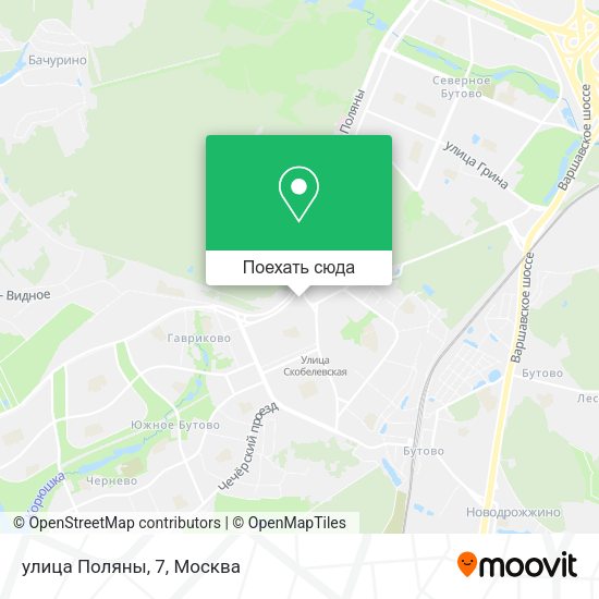 Карта улица Поляны, 7
