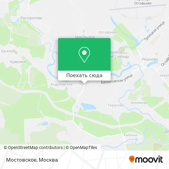 Карта Мостовское