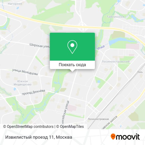 Карта Извилистый проезд 11