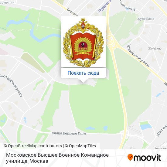 Карта Московское Высшее Военное Командное училище