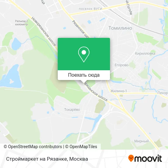 Карта Строймаркет на Рязанке
