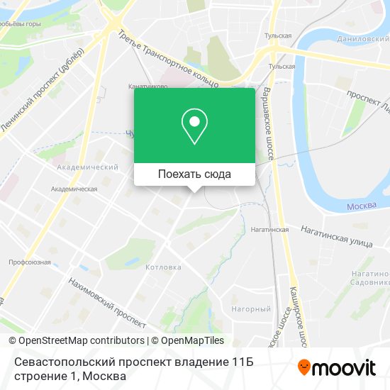 Карта Севастопольский проспект владение 11Б строение 1