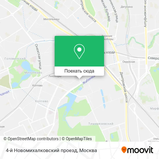 Карта 4-й Новомихалковский проезд