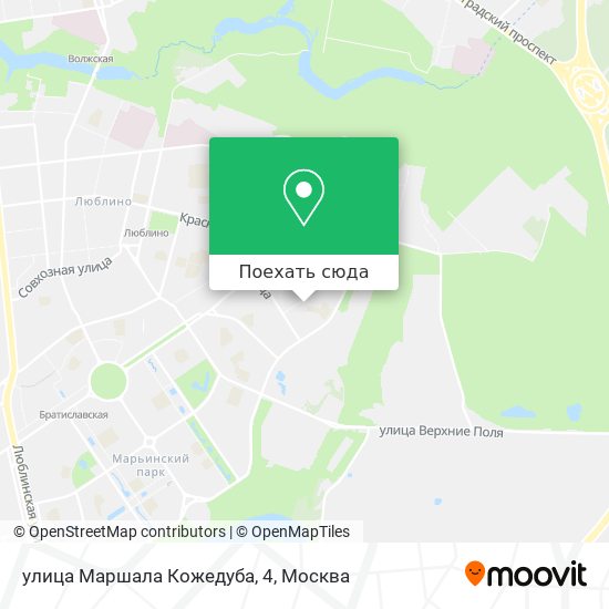 Карта улица Маршала Кожедуба, 4