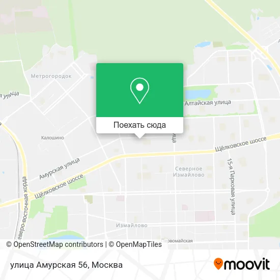 Карта улица Амурская 56