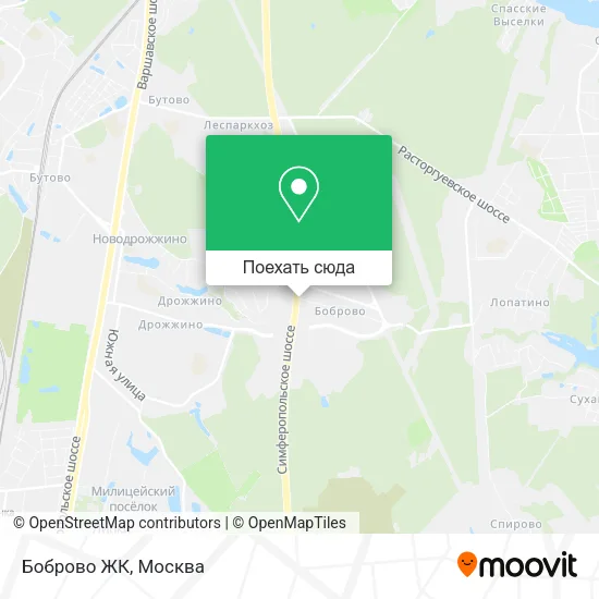 Карта Боброво ЖК