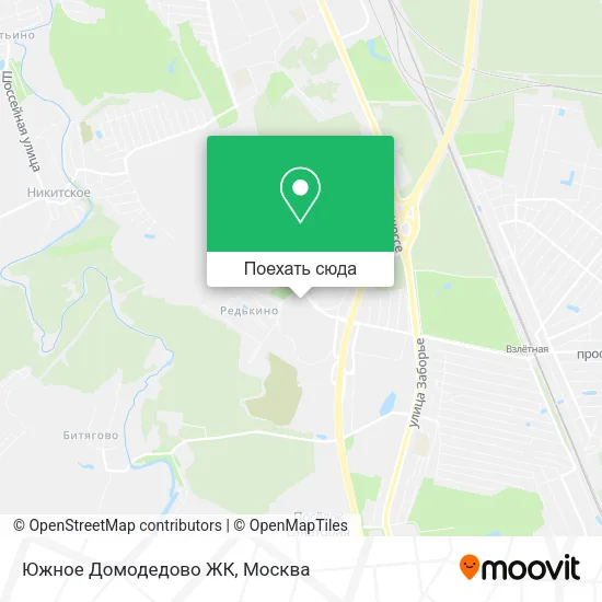 Карта Южное Домодедово ЖК