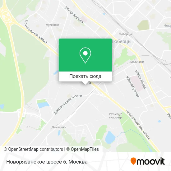Карта Новорязанское шоссе 6
