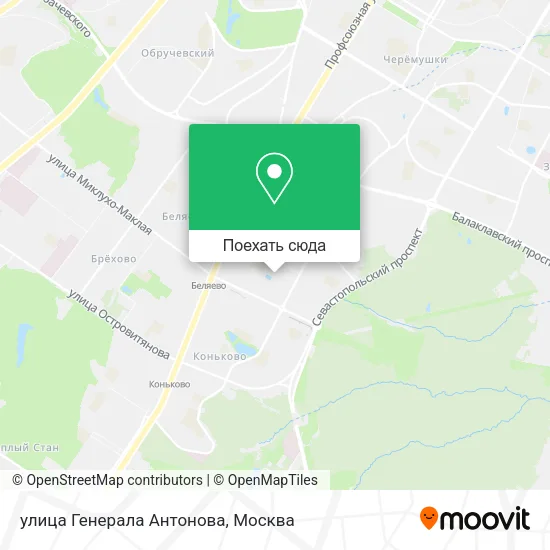 Карта улица Генерала Антонова