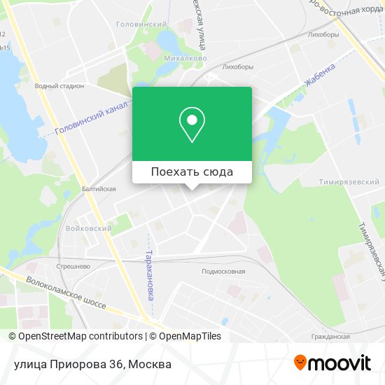 Карта улица Приорова 36