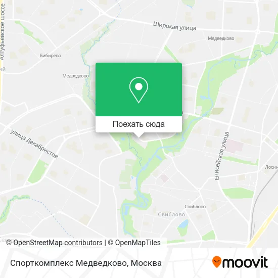 Карта Спорткомплекс Медведково