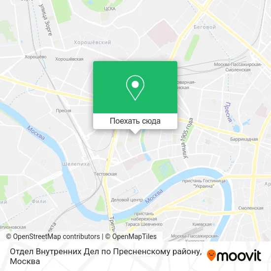 Карта Отдел Внутренних Дел по Пресненскому району