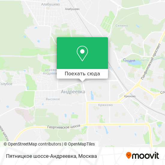 Карта Пятницкое шоссе-Андреевка