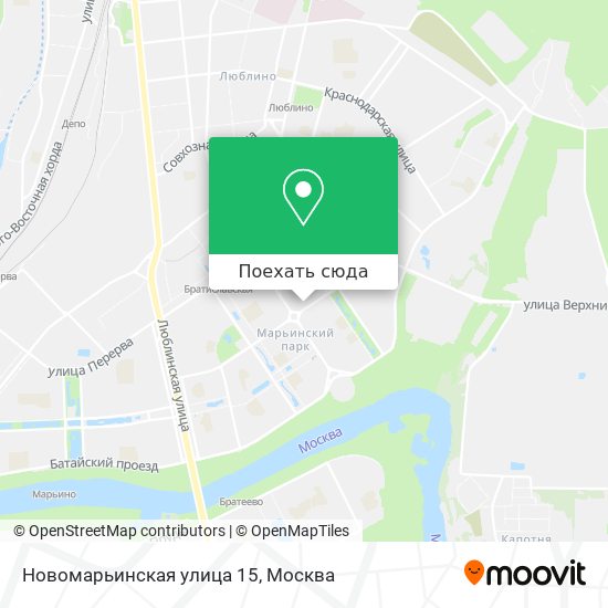 Карта Новомарьинская улица 15