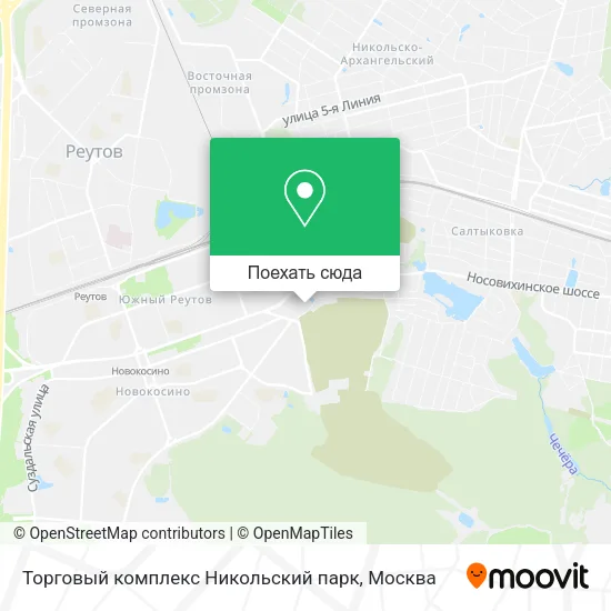 Карта Торговый комплекс Никольский парк