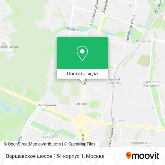 Карта Варшавское шоссе 154 корпус 1