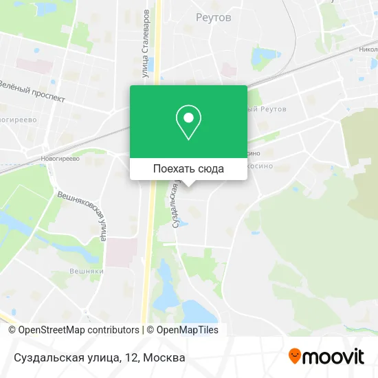 Карта Суздальская улица, 12