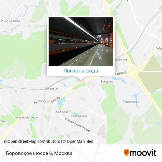Карта Боровское шоссе 6