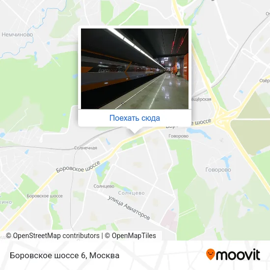 Карта Боровское шоссе 6