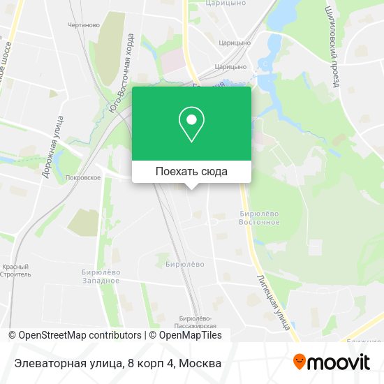Карта Элеваторная улица, 8 корп 4